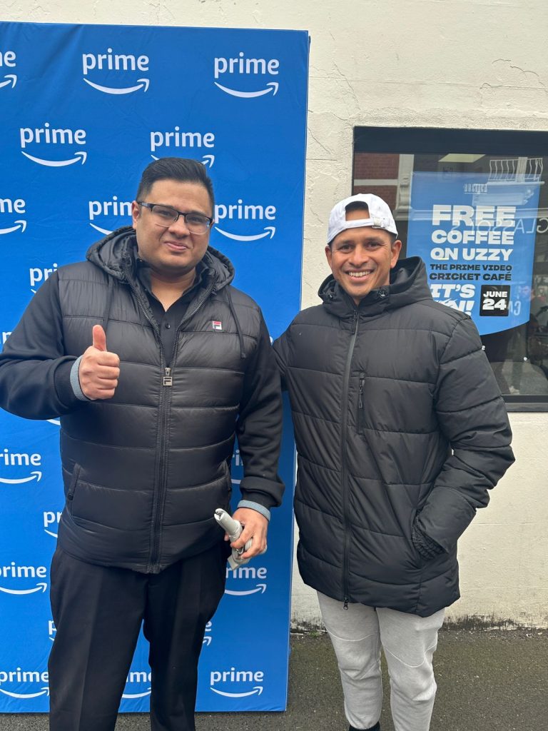 Usman Khawaja with Fan