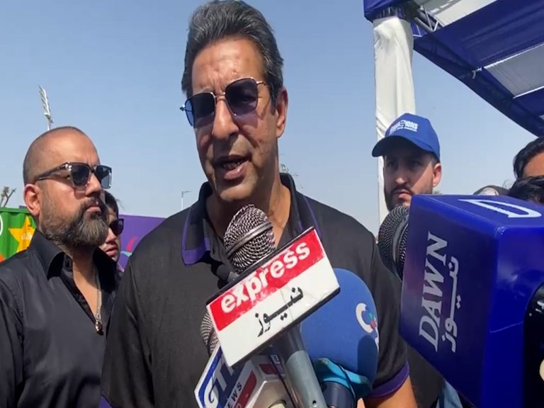 سابق کپتان وسیم اکرم نے آئی سی سی اسپانسر کی تقریب میں شرکت کی